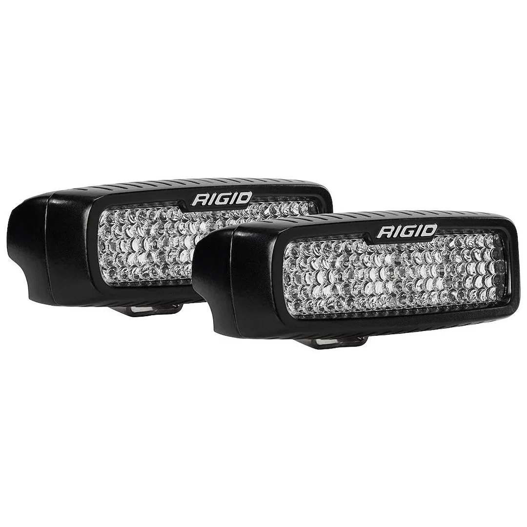 980023 – RIGID IND Backup Light - LED, Bumper Mount Set Of 2 White LED Black Cast Aluminum Housing 60 Degree Diffused...